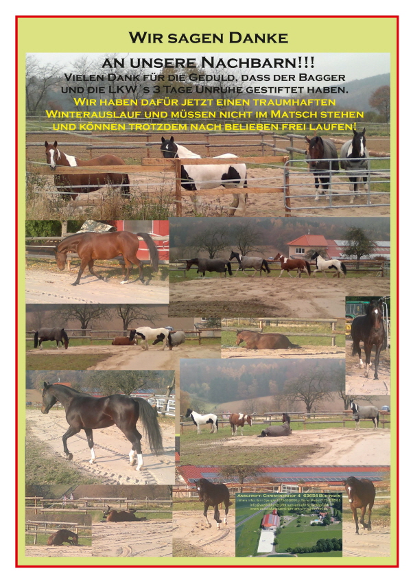 Danksagung an unsere Nachbarn 11-2011